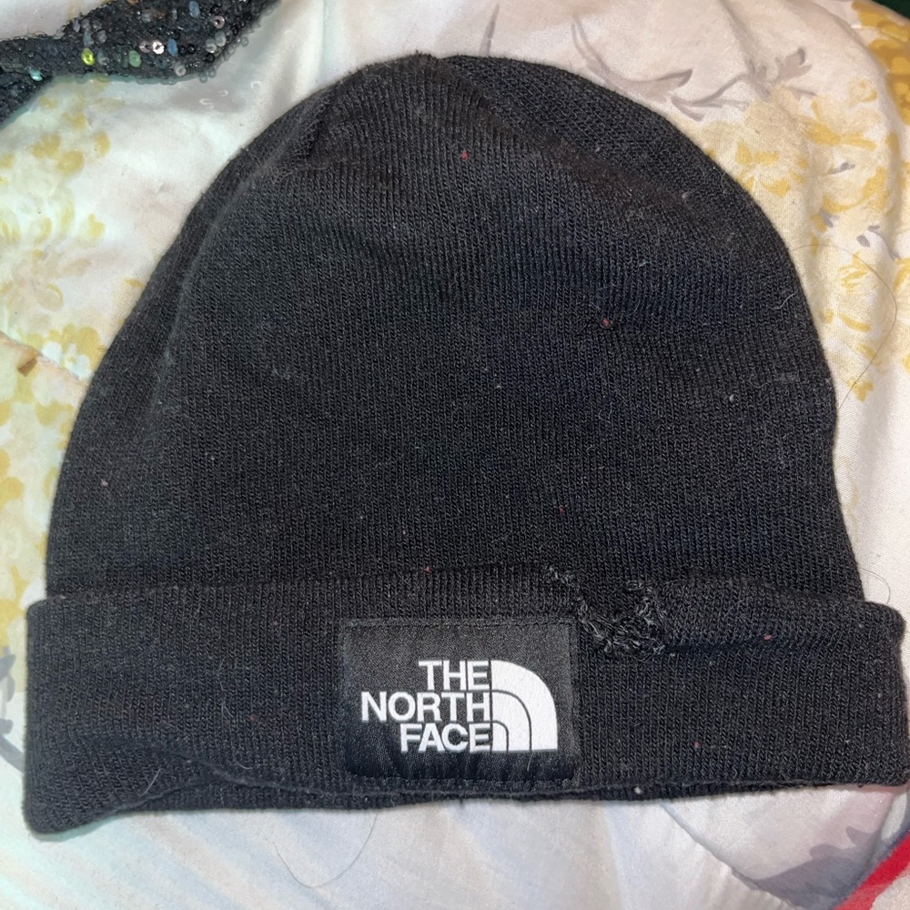 North Face Dock Worker Recycled Knit Beanie in TNF Black